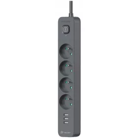    Tracer Power Line+ ciabatta 1,5 m 4 prese + 3x USB-A Grafite
