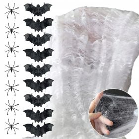  Ragnatela di Halloween con 40 ragni e 10 pipistrelli