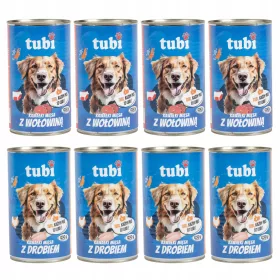    ALIMENTO UMIDO PER CANI CON POLLAME IN SALSA, LATTINA, 1250g, CARNE DI POLLAME, TUBI
