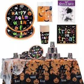  Stoviglie Decorative Usa E Getta Per Halloween Set da 42 pz