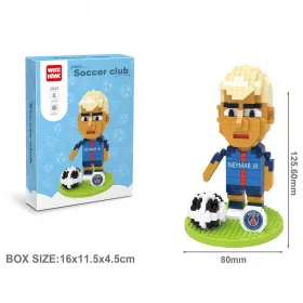    Superstar del calcio Neymar.JR Set di blocchi da costruzione per il calcio Serie 376 pezzi.