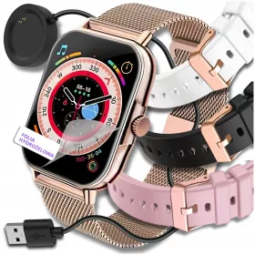    ZeeTech Orologio da donna parla pl menu ECG 4 cinturini + vetro