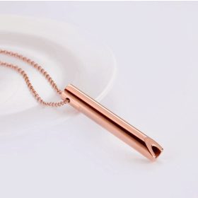    Una collana con fischietto facilita la meditazione e aiuta a smettere di fumare Oro rosa