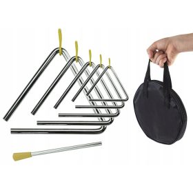    SET STRUMENTO MUSICALE TRIANGOLO + BASTONE 5 PZ + COPERCHIO -MONTESSORI