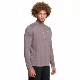    Maglia a maniche lunghe da allenamento Under Armour UA Tech Textured 1/2 Zip da uomo - marrone