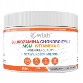   WISH Glucosamina + Condroitina + MSM + Vitamina C 250g per la Salute Articolare