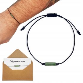    BRACCIALE DELLA FORTUNA DA UOMO, AVVENTURINA naturale: successo e ricchezza