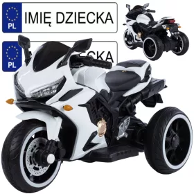    MOTOR Motocicletta a batteria per bambini, 2x motori LED MP3