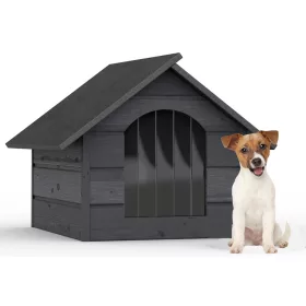    Cuccia per cani TajgaWood, legno, dimensioni. esterno 83 cm x 66 cm x 60 cm