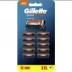  Cartucce di ricambio per rasoi Gillette Fusion5 Proglide Power, 10 pezzi