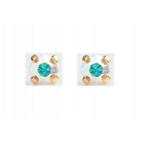  STUDEX SYSTEM 75 Orecchini Nails Rainbow Stone, oro