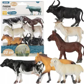    6x20 cm! ANIMALI DA COMPAGNIA GRANDI FIGURINE CAVALLO CAPRA MUCCA PECORA ASINO TORO