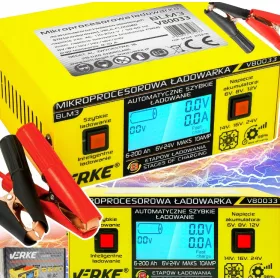    RADDRIZZATORE DA AUTO A MICROPROCESSORE PER CARICA BATTERIE 6/24V 10A