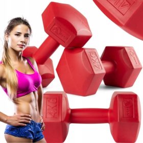    MANUBRI BITUMINALI 2x4KG MANUBRI ESAGONALI PER ESERCIZI FITNESS