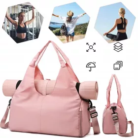    BORSA DA MARE, BORSA DA VIAGGIO CON SCOMPARTO PER SCARPE SEPARATO, BORSA DA FITNESS