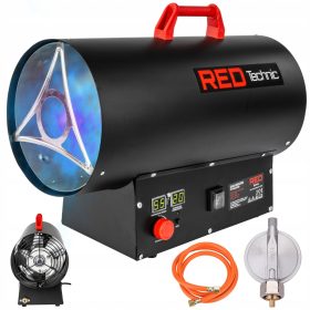    STUFA A GAS SOFFIANTE TERMOSTATO LCD ALTA POTENZA 45 KW + TUBO RIDUTTORE