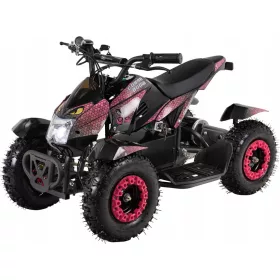  Quad Atv Elettrico Cobra 800 Watt (Nero/Rosa)