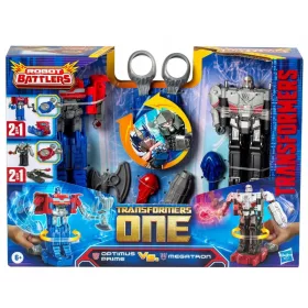    TRANSFORMERS ONE Figure Optimus Prime Megatron CONFEZIONE DA 2 Robot Battlers F9207