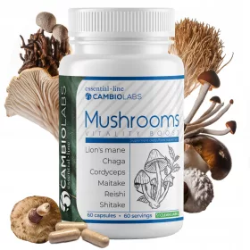   Mushrooms Vitality Boost CambioLabs: Integratore 6 in 1 con Funghi Vitali