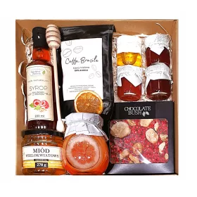    CESTINO CONFEZIONE REGALO REGALO CIOCCOLATA TÈ MIELE SCIROPPO