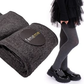    Collant da bambina 80 DEN con cotone Fenome grafite melange opaco