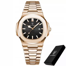    ELEGANTE OROLOGIO DA UOMO POEDAGAR SULLA SCATOLA DEL BRACCIALE DICHIARAZIONE DELLA DATA