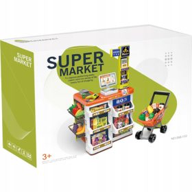    GRANDE SUPERMERCATO NEGOZIO PER BAMBINI BANCO CASSA BILANCIA BILANCIA CESTINO RUMORI DEL PASSEGGINO