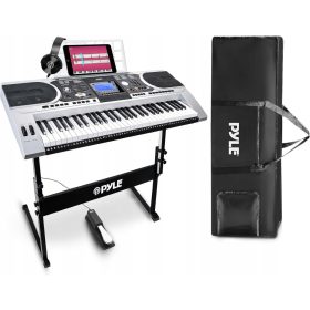    Set di cuffie per tastiera e pianoforte, borsa professionale da 61 tasti