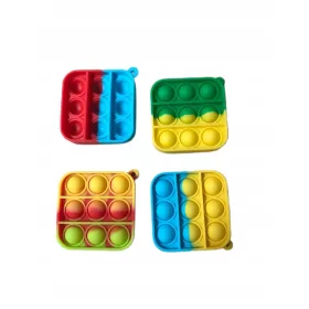    32x POP IT SQUARE, GIOCATTOLI SENSORIALI ANTISTRESS PER BAMBINI CON CHIAVI