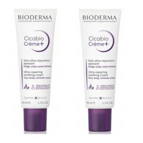   Bioderma Cicabio Creme+: Crema Riparatrice e Calmante, Doppio Pack 2 x 40ml