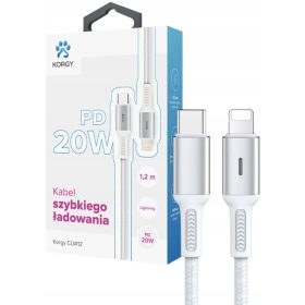    Cavo USB-C - Illuminazione Korgy CLW12 20W 1,2m Ricarica LED Nylon Bianco