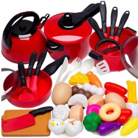    ACCESSORI DA CUCINA PER BAMBINI SET GIOCATTOLI MINI PENTOLE PIATTI POSATE