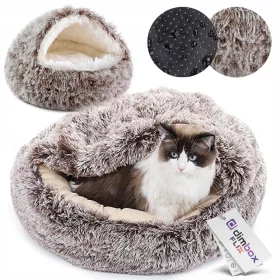    Letto in peluche, cuscino morbido e soffice, casa 2 in 1 per un gatto/cane