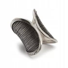   ANELLO LARGO IN ARGENTO, ARGENTO 925, DECORAZIONE FINE, MOTIVO ETNICO BOHO
