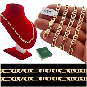    ELEGANTE CATENA DA UOMO IN ORO, SPESSORE, 55 CM, REGALO PER UN FIDANZATO + REGALI IN OMAGGIO