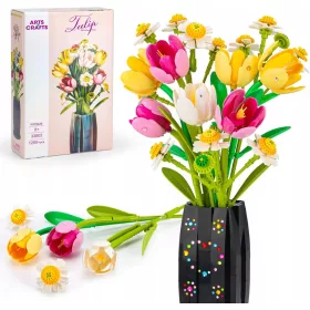    FIORI IN BLOCCHI FIORI - BOUQUET DI FIORI FAI DA TE DA BLOCCHI + VASO 1250 pz.