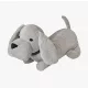  Fermaporta ferma cane materiale peluche orecchie grigio