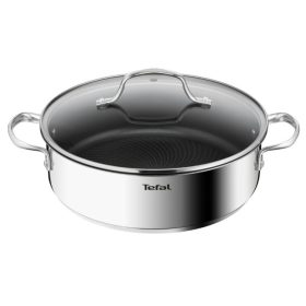   Padella TEFAL Infinite 26 cm in Acciaio Induzione con Coperchio e Manici - H8157125