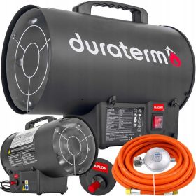   Riscaldatore Duraterm NGDR15 15kW ventilatore a gas + tubo con riduttore