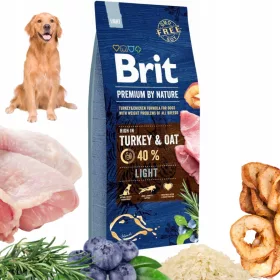    BRIT PREMIUM BY NATURE LIGHT TURKEY Alimento secco con tacchino e avena 15KG