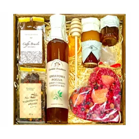    CESTINO REGALO GRANDE REGALO MIELE TÈ MARMELLATA SCIROPPO CIOCCOLATO CAFFÈ