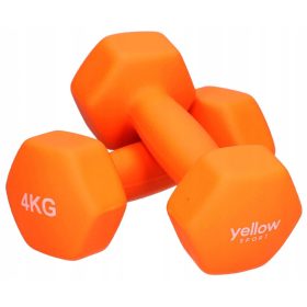  Manubri solidi rivestiti/gommati Set sportivo giallo