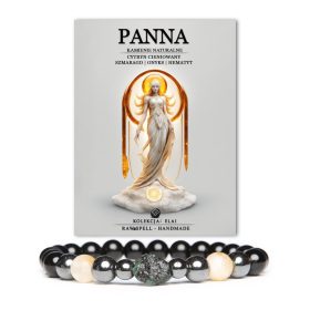    Elai Bracciale da uomo realizzato con pietre - Segno zodiacale - Vergine - Smeraldo