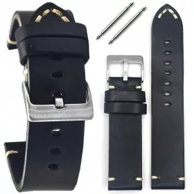    Cinturino per orologio vintage in pelle Tekla T-076.01W da 20 mm