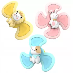    3 pezzi di giocattoli per bambini in cartone animato ABS colorato