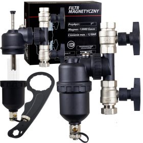    FILTRO MAGNETICO, SEPARATORE INQUINAMENTO, SOFFIATORE 1'' DN25, IL PIÙ FORTE