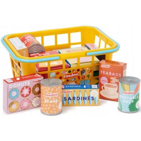  CESTO SPESA GIOCATTOLO CON ACCESSORI PER BAMBINI