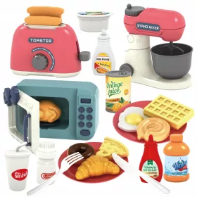  SET CUCINA PER BAMBINI MISCELATORE MICROONDE TOSTAPANE