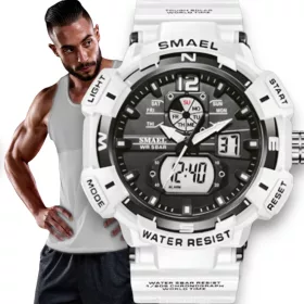    OROLOGIO SPORTIVO DA UOMO ALLA MODA SMAEL CRONOMETRO SVEGLIA FORTE IMPERMEABILE