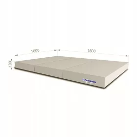   Materasso da ginnastica Comet tappetino per esercizi 150x100x10 tre pezzi grigio